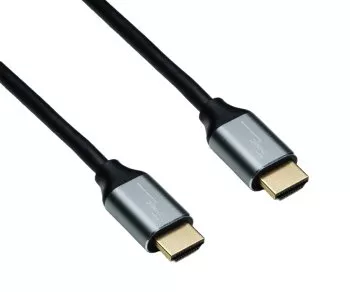 HDMI 2.1 cable, 2x male aluminium housing, 2m 48Gbps, 4K@120Hz, 8K@60Hz, 3D, HDR, DINIC Polybag