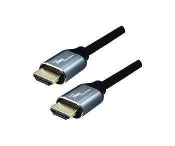 HDMI 2.1 cable, 2x male aluminium housing, 1m 48Gbps, 4K@120Hz, 8K@60Hz, 3D, HDR, DINIC Box