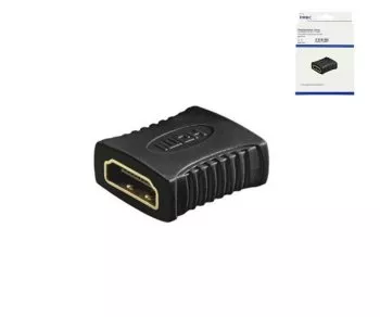 Adapter DINIC HDMI z gniazda A na gniazdo A, pozłacane styki, czarny DINIC Box