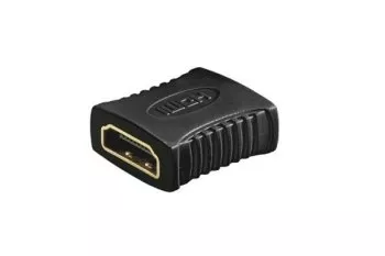DINIC HDMI Adapter A female to A female, gold plated contacts, black, blister pack