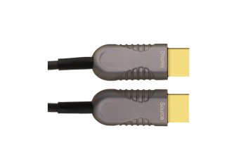 HDMI 2.0 AOC optinio pluošto kabelis nuo A kištuko iki kištuko, aktyvus, 4K@60Hz 18Gbp, juodas, 30,00 m ilgio