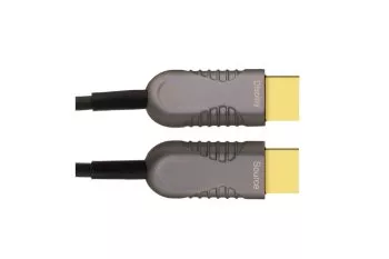 HDMI 2.0 AOC optinio pluošto kabelis nuo A kištuko iki kištuko, aktyvus, 4K@60Hz 18Gbp, juodas, ilgis 20,00 m