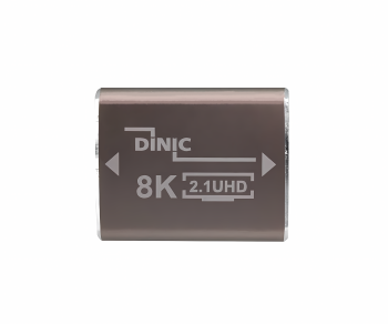 DINIC HDMI-A-stik, 8K, metal HDMI-A-stik til stik, 8K 60Hz / 4K 120Hz, DINIC-boks med Euro-hul