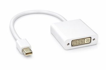 Adaptor mufă DVI la mufă Mini DisplayPort, compatibil Thunderbolt, alb, blister DINIC, 0.20m