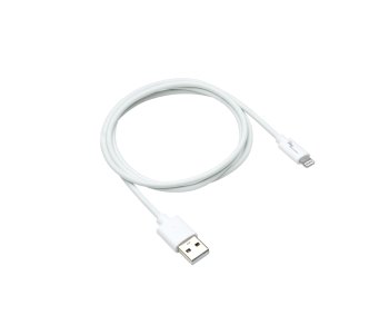 USB A to Lightning cable, white, DINIC box with Euro hole, 0.5m