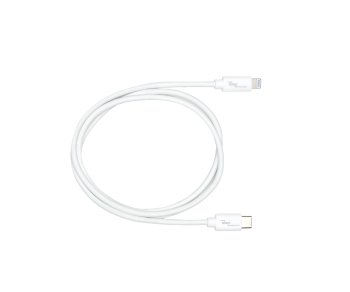 USB C to Lightning cable, MFi certified, sync and fast charging cable, white, DINIC box with Euro hole, 1m