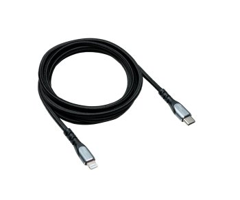 Καλώδιο USB C σε Lightning HQ, πιστοποιημένο MFi, καλώδιο συγχρονισμού και γρήγορης φόρτισης, μαύρο, κουτί DINIC με οπή Euro, 1m