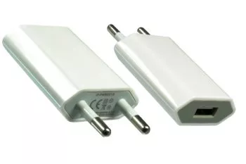 USB Ladeadapter 1000mA inkl. micro USB Kabel, DINIC Monaco Range, weiß, 1,00m