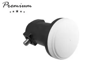 DINIC Premium Single LNB med 1x F-anslutning, satellitantennkonverterare, inkl. väderskydd