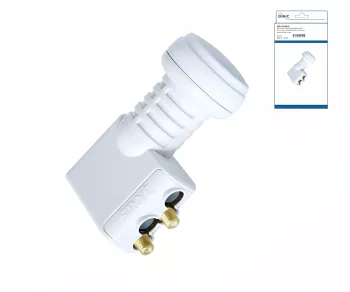 Twin LNB, connection for two SAT receivers DINIC Box with Eurohole
