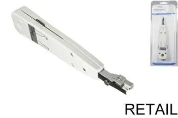 DINIC LSA lay-on tool 0.40 - 0.60mm with crimping, stripping and cutting device, DINIC blister with Euro hole