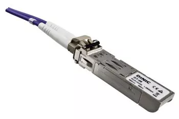 FO cable OM4, 50µ, LC / LC connector multimode, ericaviolet, duplex, LSZH, 100m