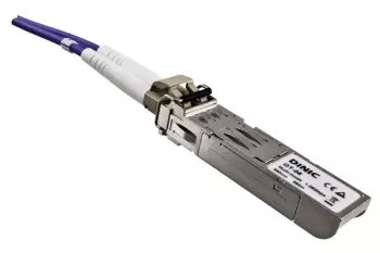 Fiber optic cable OM4, 50µ, LC / LC connector multimode, ericaviolet, duplex, LSZH, 15m