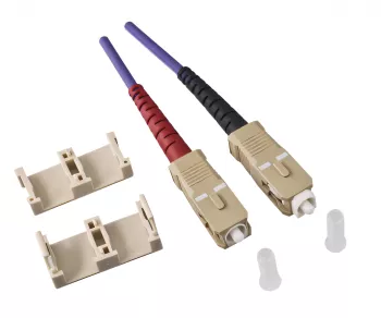 LWL Kabel OM4, 50µ, SC / SC Stecker Multimode, erikaviolett, duplex, LSZH, 20m