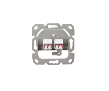 Prise de raccordement FO avec 2 adaptateurs LC-Duplex, blanc