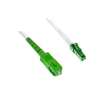 Cavo di collegamento per router in fibra ottica, simplex, OS2, da LC/APC 8° a SC/APC 8°, 1 m