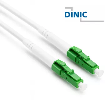 Anschlusskabel für Glasfaser-Router, LCA-LCA, Simplex, OS2, LC/APC 8° auf LC/APC 8°, LSZH, 1m, DINIC Box