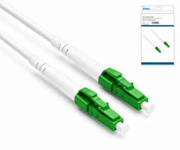 Tilkoblingskabel for fiberoptisk ruter, LCA-LCA, simplex, OS2, LC/APC 8° til LC/APC 8°, LSZH, DINIC-boks med eurohull, lengde 2 m