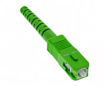 Connection cable for fibre optic router, LCA-SCA, simplex, OS2, LC/APC 8° to SC/APC 8°, LSZH, DINIC box with Euro hole, length 5m