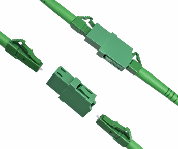 LWL Adapter LC/APC Buchse auf LC/APC Buchse Glasfaser Adapter, Singlemode / Simplex
