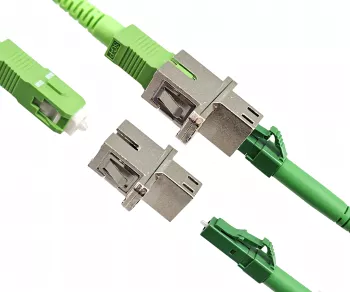 Fibre optic adapter LC/APC socket to SC/APC socket Fibre optic adapter, singlemode / simplex