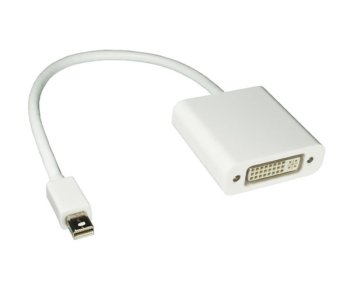 Adapter DVI-uttag till Mini DisplayPort-kontakt, Thunderbolt-kompatibel, vit, DINIC-blister, 0,20 m