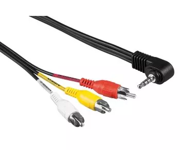 RCA-kabel 3x RCA hane till 3,5 mm jack hane, 3x RCA hane till 3,5 mm 4-pin jack stereo, 1,50 m