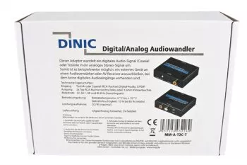Digital/Analog Audiowandler, schwarz, BOX konvertiert digitale in analoge Audiosignale