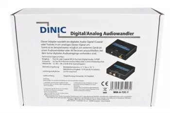 Digital/analogue audio converter, black, BOX converts digital to analogue audio signals