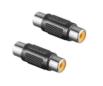 DINIC adapter, double cinch socket, 2 pieces for connecting cinch cables