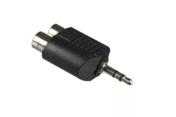Audioadapter 3,5mm Stereostecker auf 2xCinchbuchse schwarz