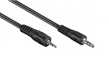 Audio flat Cable AUX - 3,5mm Stereo jack male to 2,5mm Stereo jack male, 2,00m