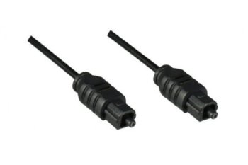 Toslink Kabel 2mm Ø, Kunststoffstecker, schwarz, DINIC Polybag, Länge 2,00m