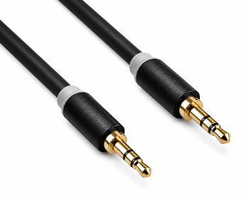 Audiokabel 3,5mm Stereo Klinke Stecker auf Stecker, Monaco Range, schwarz, DINIC Blister, Länge 10,00m