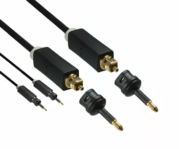 DINIC Toslink cable, 4mm Ø, black, DINIC Monaco Range, HQ plug, black, DINIC box with Euro hole, length 5.00m