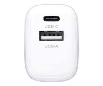 USB C+A nabíječka/napájecí zdroj 20W, PD, bílá, Power Delivery box, bílá, DINIC box s Euro otvorem