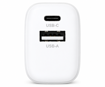 USB C+A Ladegerät/Netzteil 20W, PD, weiß, Box Power Delivery, weiß, DINIC Box mit Euroloch