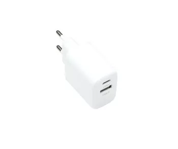 USB C+A charger/power supply 20W, PD, white Power Delivery, white
