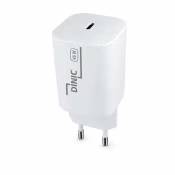 Caricabatterie USB C 45 W + cavo da USB-C a C, caricabatterie rapido con PD3.0 e PPS + cavo di ricarica USB-C, bianco, 1,5 m