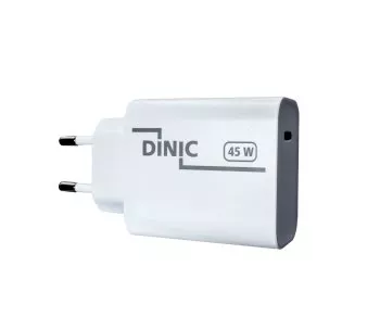 Adaptateur secteur USB C 45W + câble USB-C vers C, chargeur rapide avec PD3.0 et PPS + câble USB-C HQ, 2m, DINIC Box