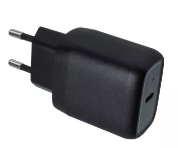 USB C Ladegerät-Set 20W, PD, schw, 1m Lightning/C 5V/3A; 9V/2,22A (PD3.0) Set, schwarz