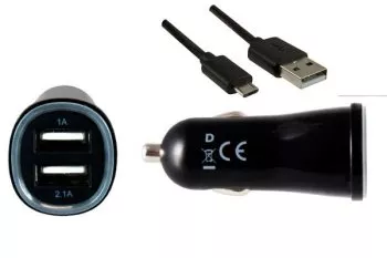 USB Car Charger 12V to 2x USB 5V, max. 3.1A