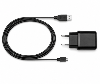 Adaptateur de charge USB PD/QC 3.0 avec câble micro USB 20W, 3,6V~5,9V/3A ; 6~9V/2A ; 9V~12V/1,5A, noir, boîte DINIC avec trou européen, 2m