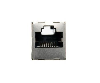DINIC RJ45 Cat.6A/5e female to female RJ45 jack, shielded, full metal, DINIC box with Euro hole
