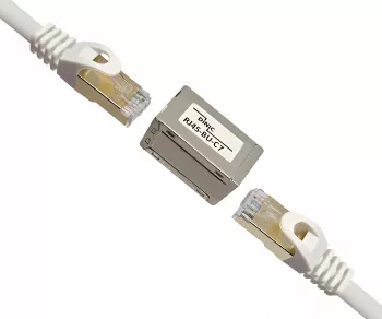 DINIC RJ45 Cat 7 Kupplung, bulk, RJ45 Buchse auf Buchse, geschirmt, Vollmetall