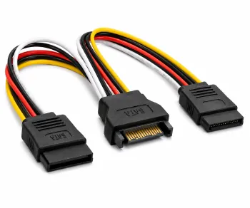 Y захранващ кабел вътрешен S-ATA към S-ATA, 1x S-ATA към 2x S-ATA, 0,15 м