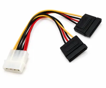 Y захранващ кабел вътрешен 5,25 към 2x S-ATA, 1x 5,25 към 2x S-ATA, 0,15 м