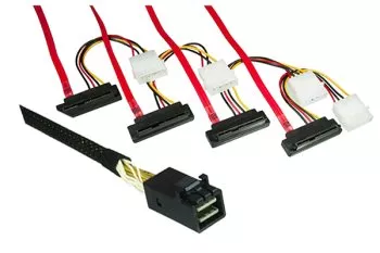 Cavo SAS da SFF-8643 a SFF-8482 angolato, 0,75 m HD mini SAS a 4x dati/alimentazione, profilo basso