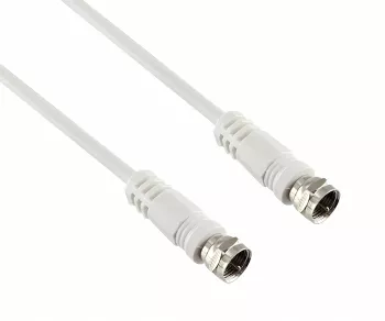DINIC SAT Kabel F-Secker/Stecker, weiß, DINIC Polybag, Länge 5,00m