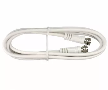 DINIC SAT Kabel F-Secker/Stecker, weiß, DINIC Polybag, Länge 5,00m